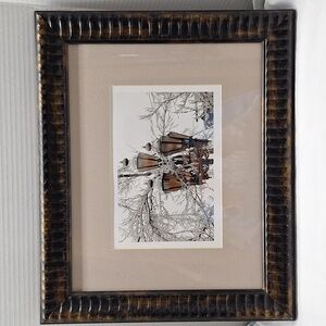 #ADS Framed photo of light standard  in the winter